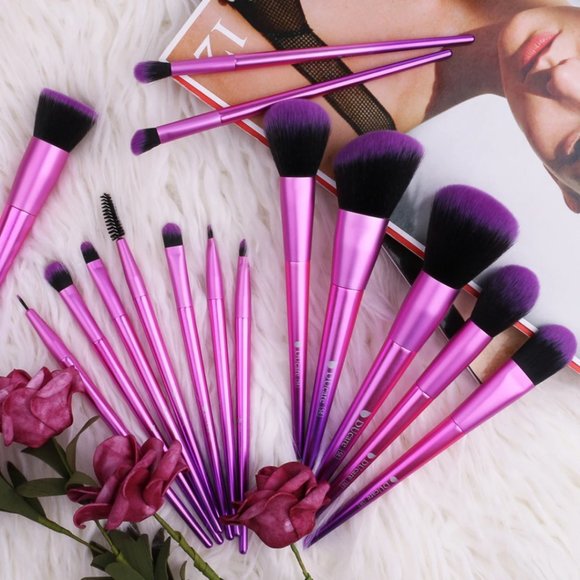 DUcare 15 Piece Purple Makeup Brush Set Premium - Picture 1 of 5
